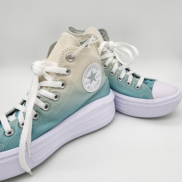 Converse Women's High-Top Sneakers - Mint and Cream - Picture 5 of 16